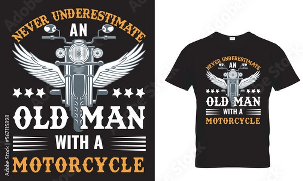 Obraz Never Underestimate An Old Man With A Motorcycle