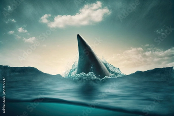 Obraz Shark Fin in Water