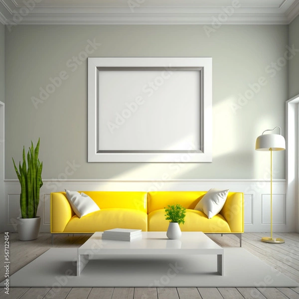 Fototapeta picture frame displayed in a modern room