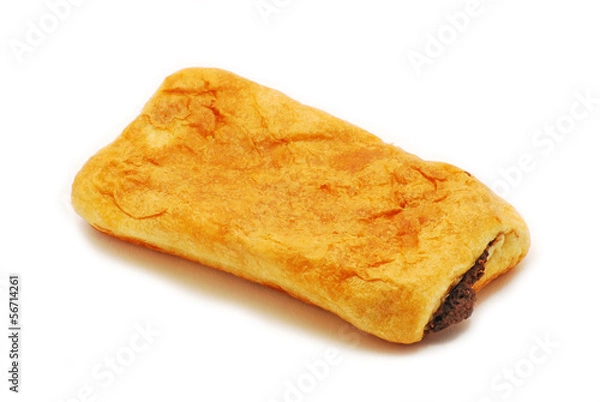 Fototapeta cookie with chocolate isolated on white background