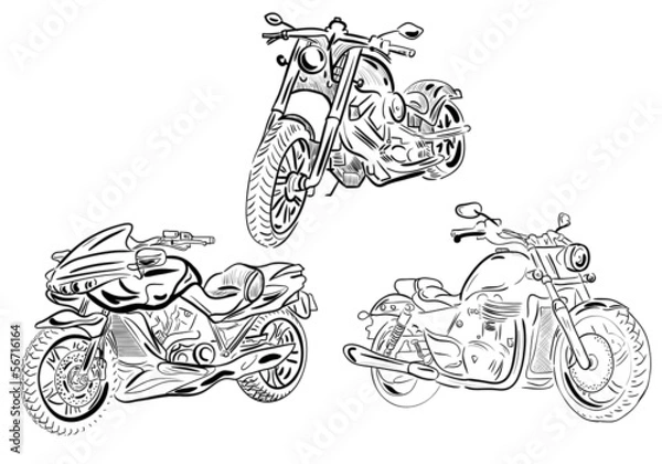 Obraz sketch motorcycles