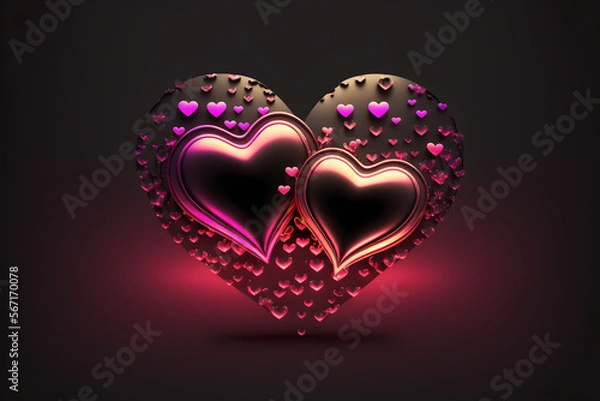 Obraz valentine's day with generative AI technology