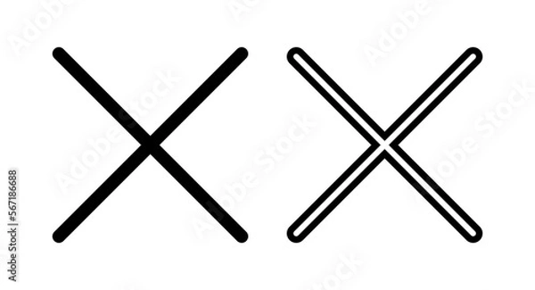 Fototapeta Close icon vector illustration. Delete sign and symbol. cross sign