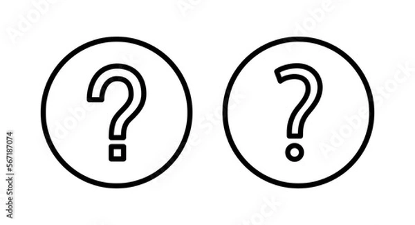 Obraz Question icon vector illustration. question mark sign and symbol