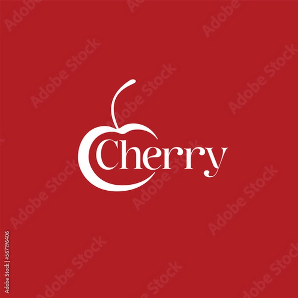 Fototapeta cherry logo template