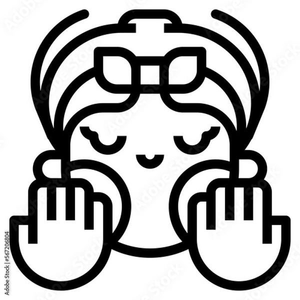 Obraz babyface outline icon