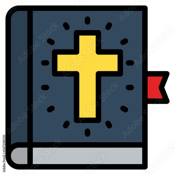 Obraz bible filled outline icon