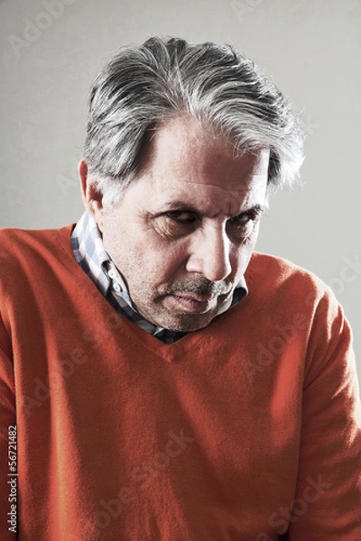 Obraz Älterer Mann schämt sich