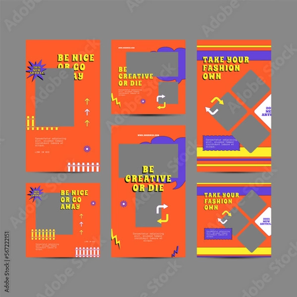 Obraz Digital Retro 90's Marketing Social Media Post Template