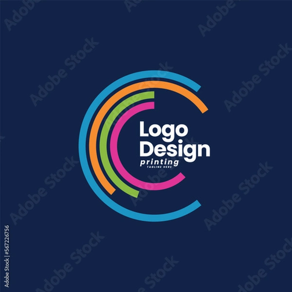 Obraz Digital print logo design template