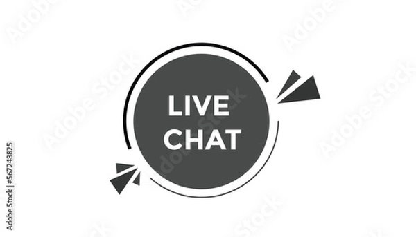 Fototapeta Live chat button web banner templates. Vector Illustration
