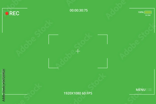 Obraz White camera focus frame. Camera viewfinder vector icon