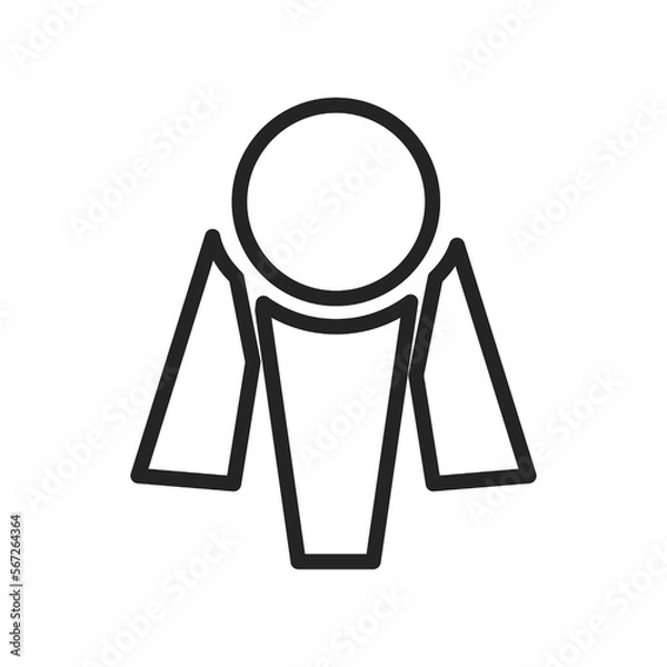 Obraz simple vector line user icon