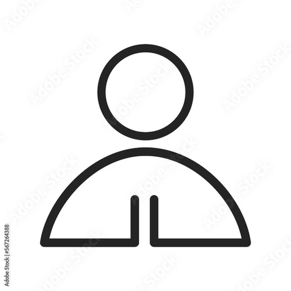 Obraz simple vector line user icon