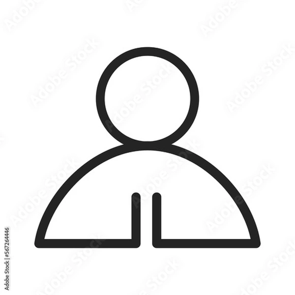 Obraz simple vector line user icon