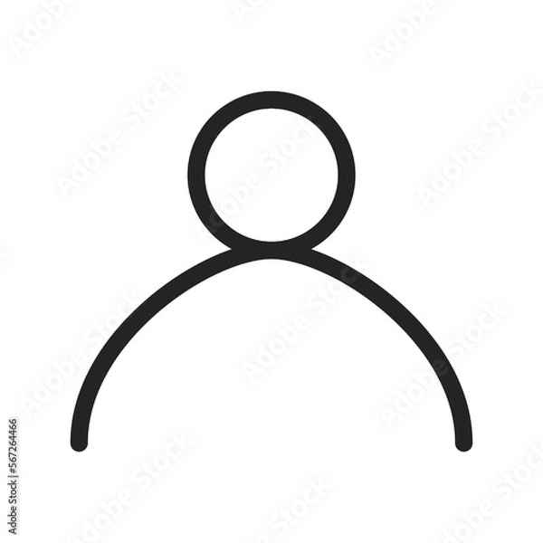 Fototapeta simple vector line user icon
