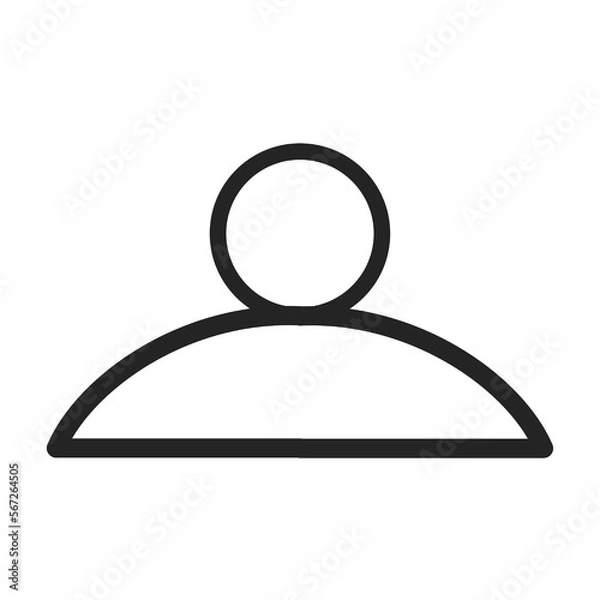Fototapeta simple vector line user icon