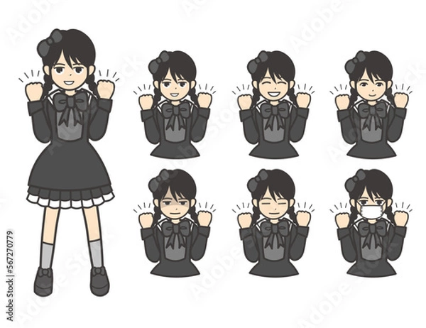 Obraz ゴスロリ ガッツポーズ 01