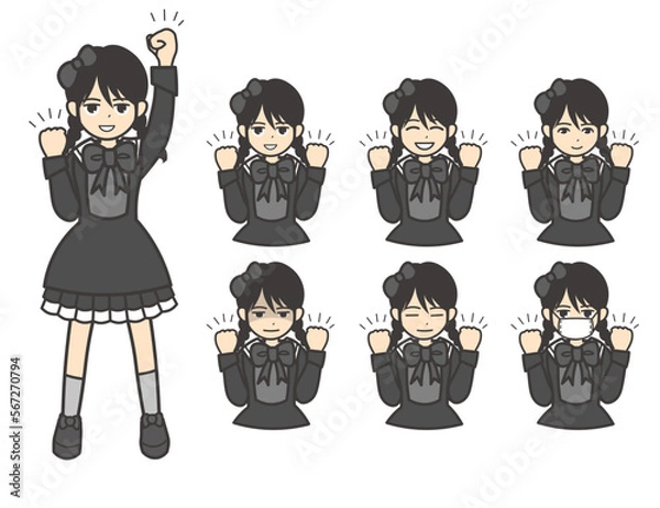 Obraz ゴスロリ ガッツポーズ 02