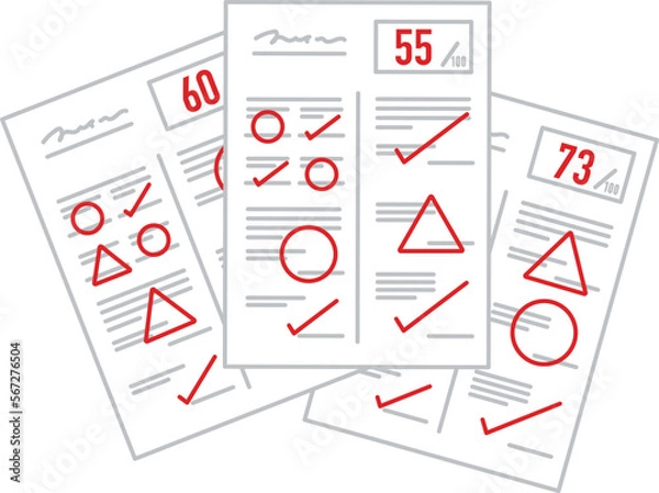 Obraz テスト　試験　答案用紙　平均