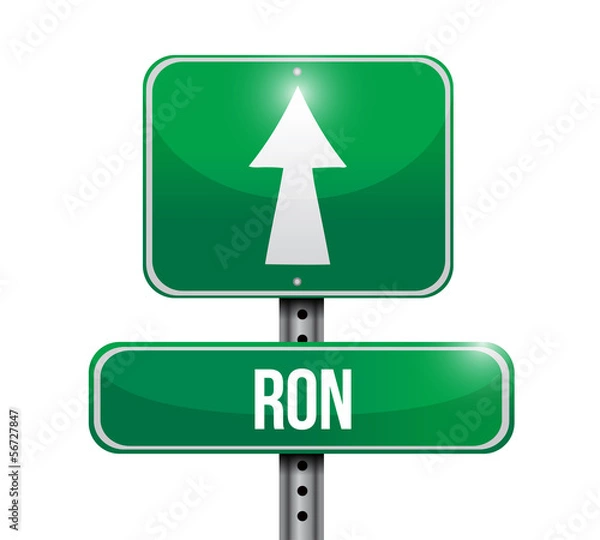 Fototapeta ron currency road illustration design