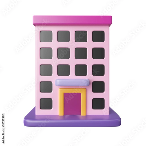 Obraz Office Building 3D Illustration Icon