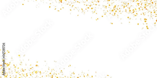 Obraz gold confetti on transparent background 3d illustration