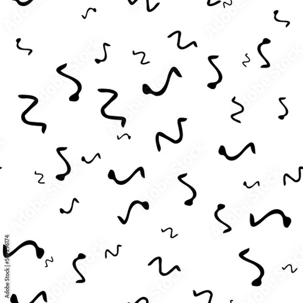 Fototapeta Seamless pattern with sketch squiggle