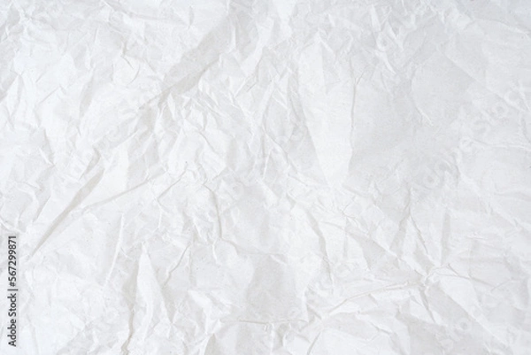 Obraz Crumpled white paper background texture with place for text