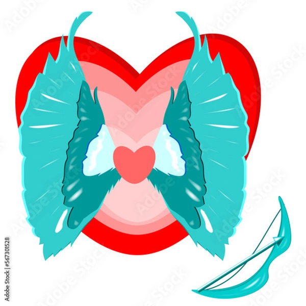 Obraz Heart with wings