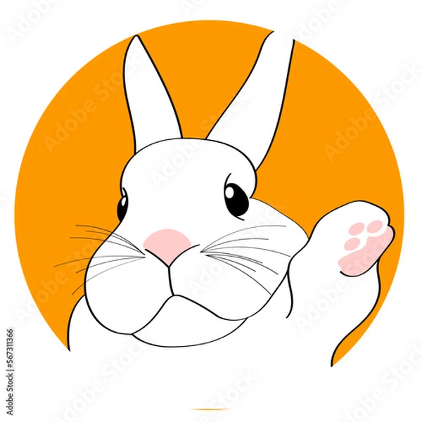 Obraz Rabbit sticker