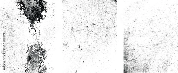 Fototapeta Grunge Urban Backgrounds set.Texture Vector.Dust Overlay Distress Grain ,Simply Place illustration over any Object to Create grungy Effect .abstract,splattered , dirty, texture for your design. 