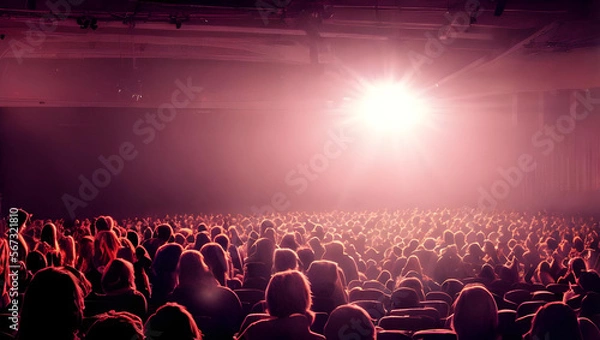 Fototapeta ホール　コンサート会場　プレゼン会場　群衆　客　イベント会場