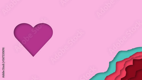 Obraz VALENTINE,S DAY BACKGROUND TEMPLATE pink heart background