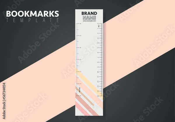 Fototapeta Business modern bookmarks template design. Vector bookmark template. Bookmark illustration.