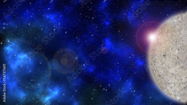 Fototapeta planet in space with stars