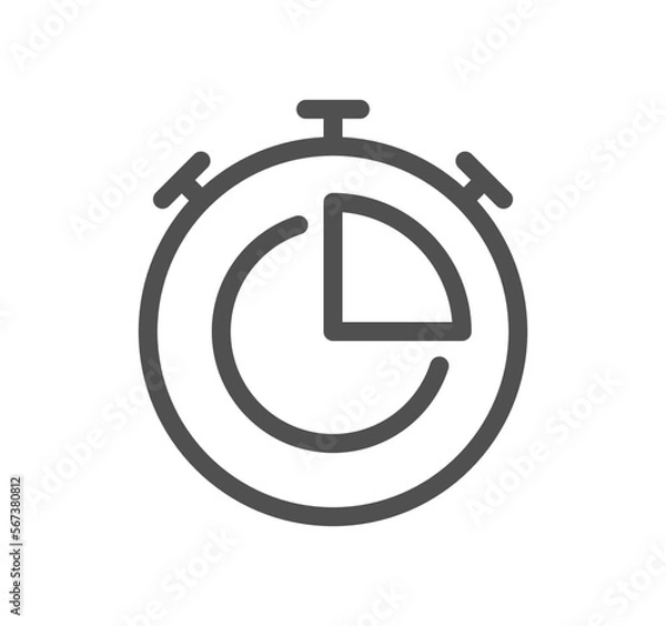 Fototapeta Time related icon outline and linear vector.