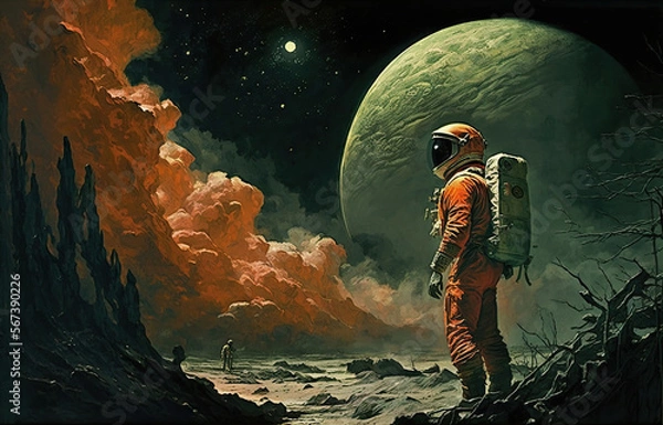 Obraz Spaceman on planet
