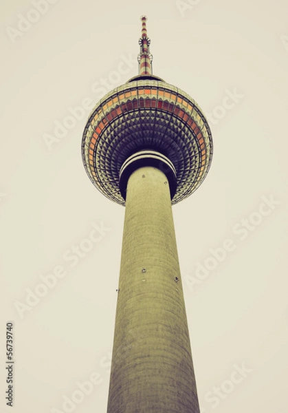 Obraz TV Tower, Berlin retro look