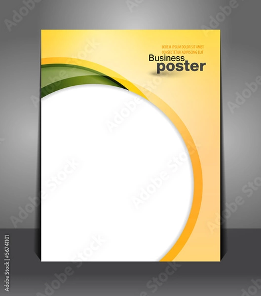 Fototapeta Stylish presentation of business poster. Design layout template