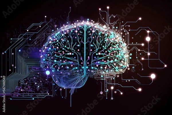 Obraz Brain,  neural network artificial intelligence