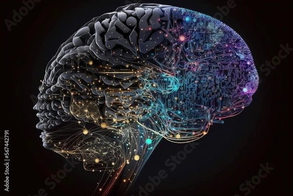 Obraz Brain,  neural network artificial intelligence