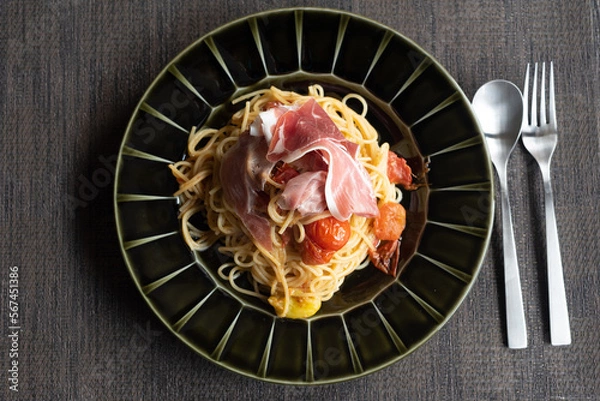 Fototapeta 生ハムトマトパスタ