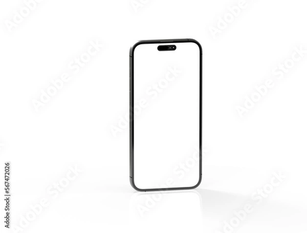 Fototapeta Smartphone frame less blank screen. Mockup generic device.