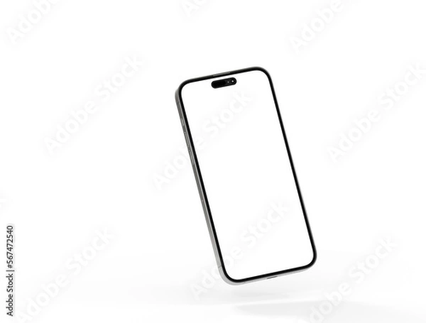 Fototapeta Smartphone frame less blank screen. Mockup generic device.