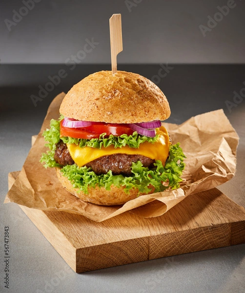 Obraz homemade cheeseburger