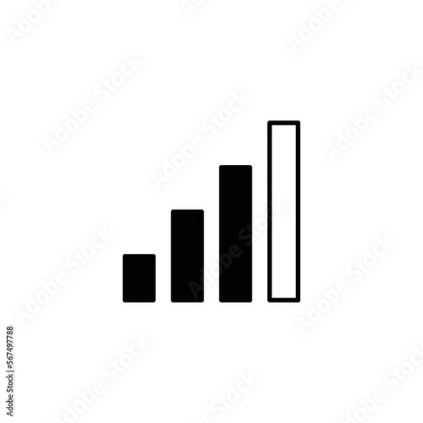 Fototapeta Phone Signal Wi-fi Indicator Icon Vector