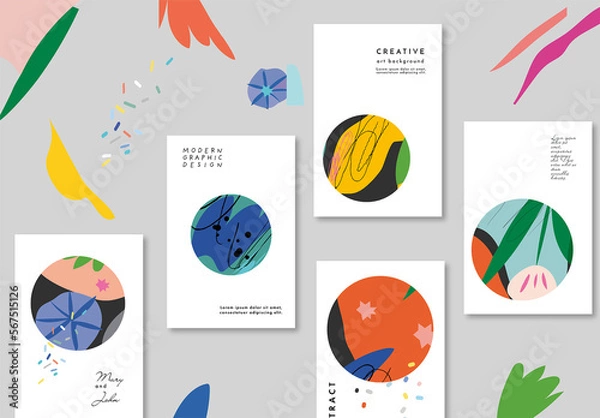 Fototapeta Abstract Universal Cards Layout