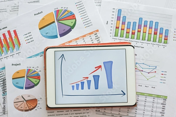 Obraz hand write financial planning report