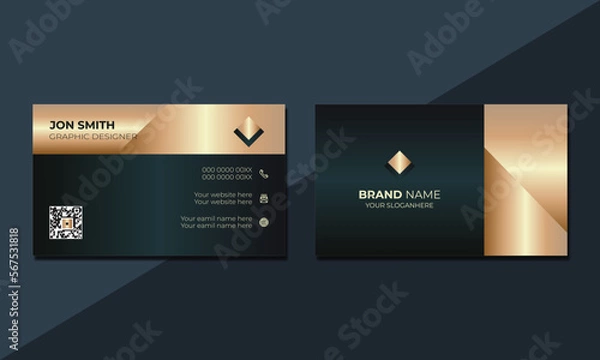 Obraz Creative minimal unique business card design, Double-sided luxury professional business card design template.